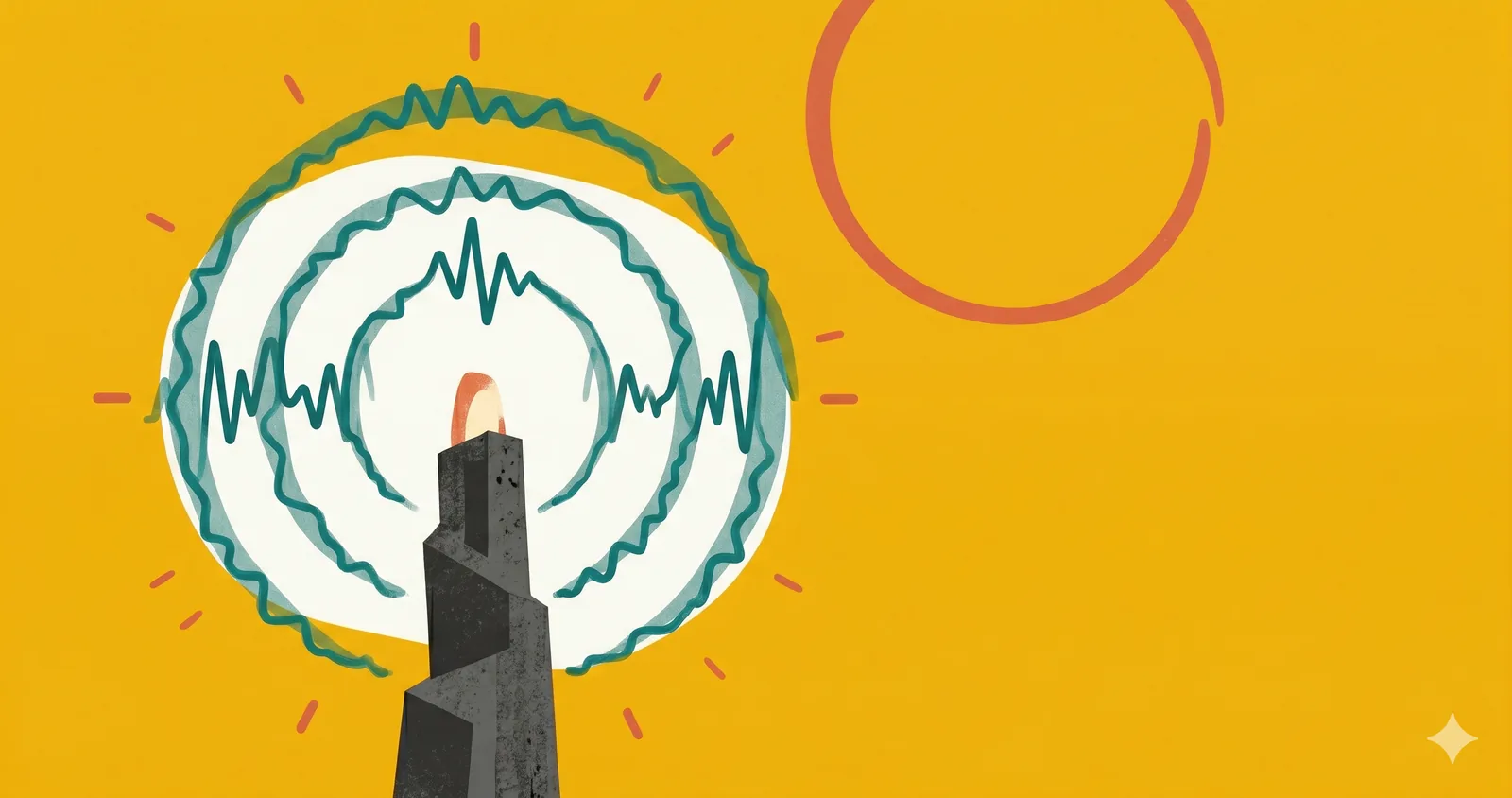 Editorial illustration: the personal assistant that acts, not answers — Google I/O 2026