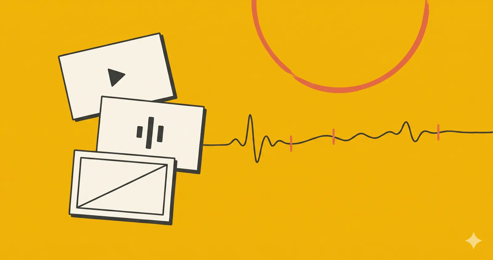 Editorial illustration: content creation becomes modular — Google I/O 2026
